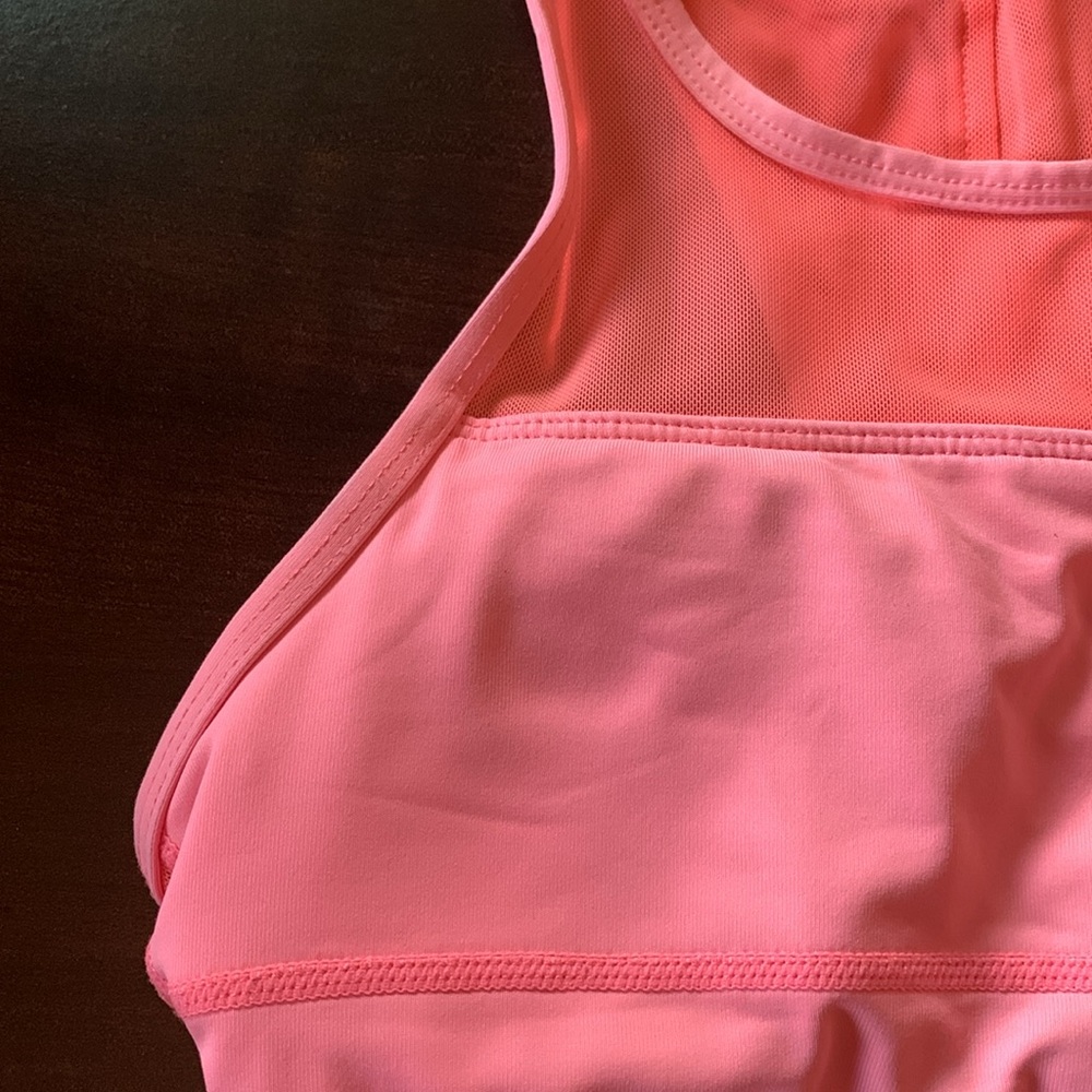 Women’s Juniors Zyia Active Hot Pink Stretch Athletic Activewear Sports Bra - Picture 2 of 9